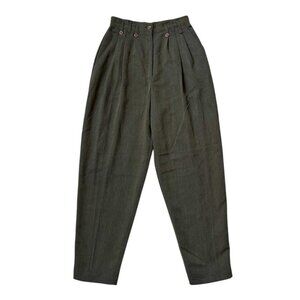 90s vintage highwaisted pleated trousers pants ultra high rise tapered relaxed.